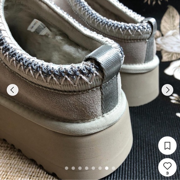 UGG Women’s Tazz II Grey Platform Slippers - Picture 7 of 8